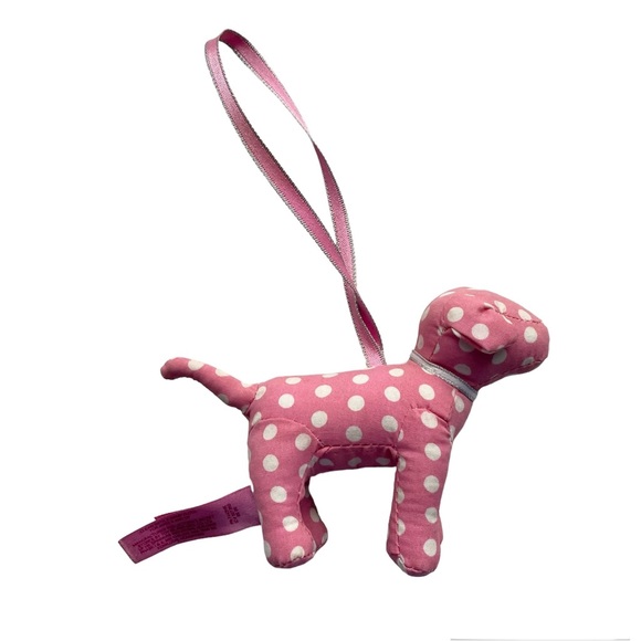 PiNK Victoria’s Secret Mini Dog Ornament Polka Dot - Picture 1 of 9